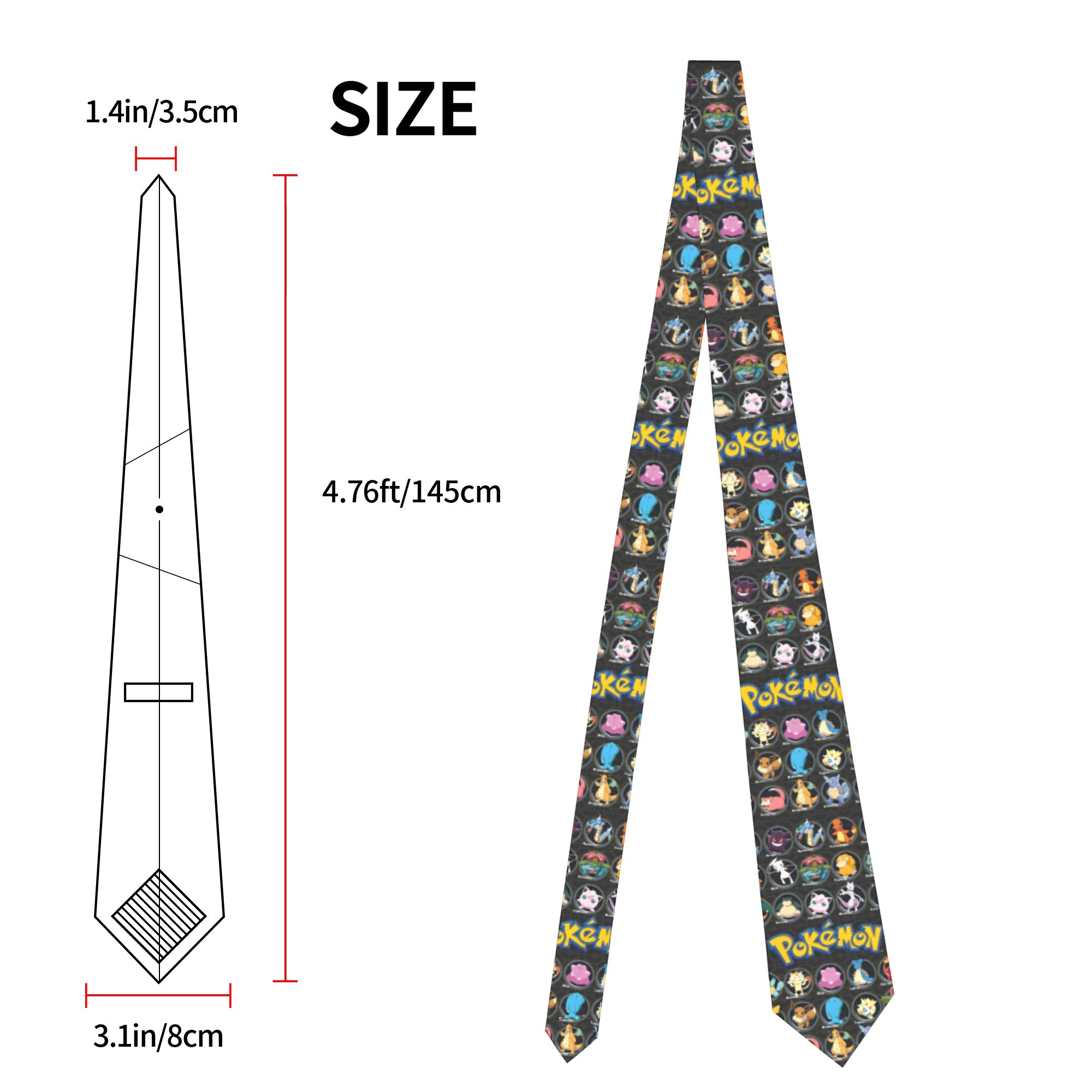 Cartoon Pokemon Characters Nec - Skinny Tie Men บทวิจารณ์และราคา