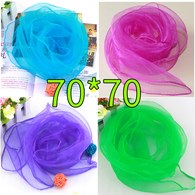 Solid Color Chiffon Small Silk - Scarf Silk Square บทวิจารณ์และราคา