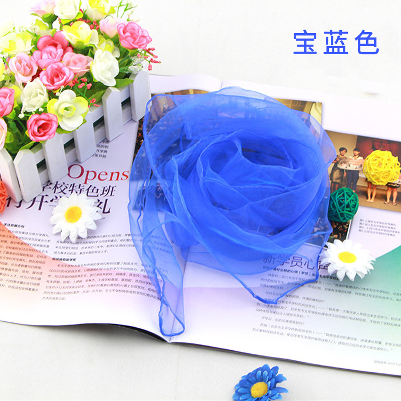Solid Color Chiffon Small Silk - Scarf Silk Square บทวิจารณ์และราคา