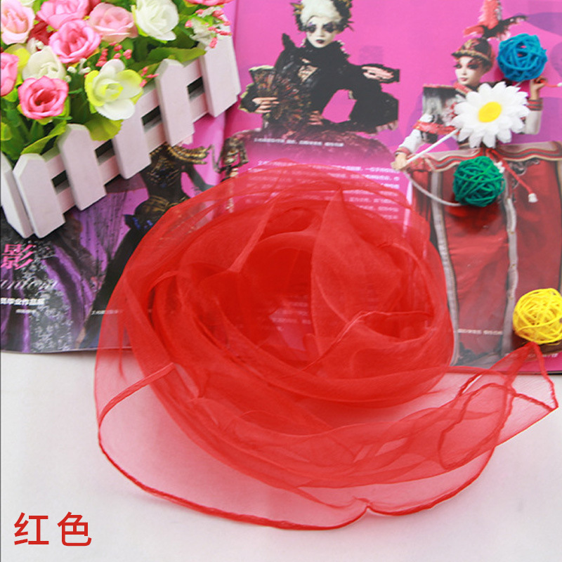 Solid Color Chiffon Small Silk - Scarf Silk Square บทวิจารณ์และราคา