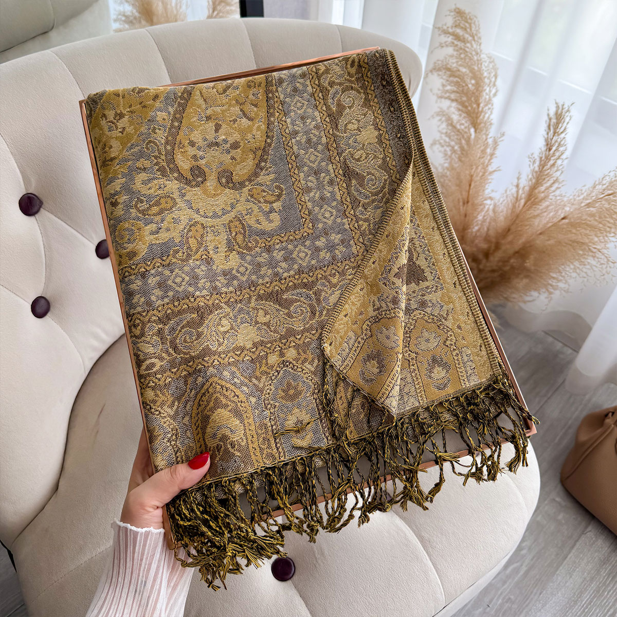 2025 Tassel Blanket Design Eth - Woven Scarf Blanket บทวิจารณ์และราคา
