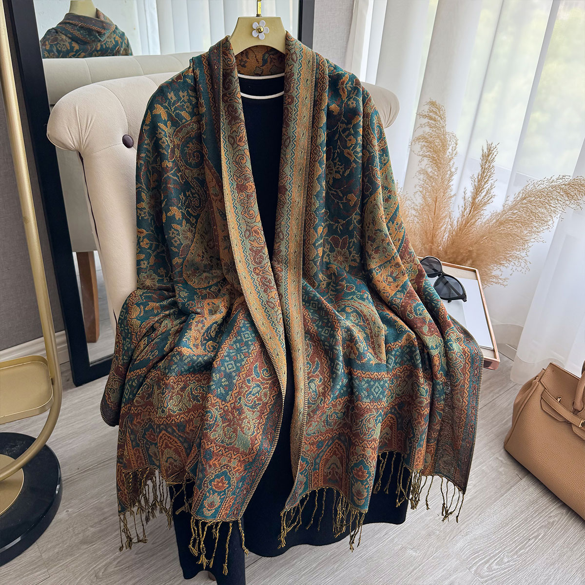 2025 Tassel Blanket Design Eth - Woven Scarf Blanket บทวิจารณ์และราคา