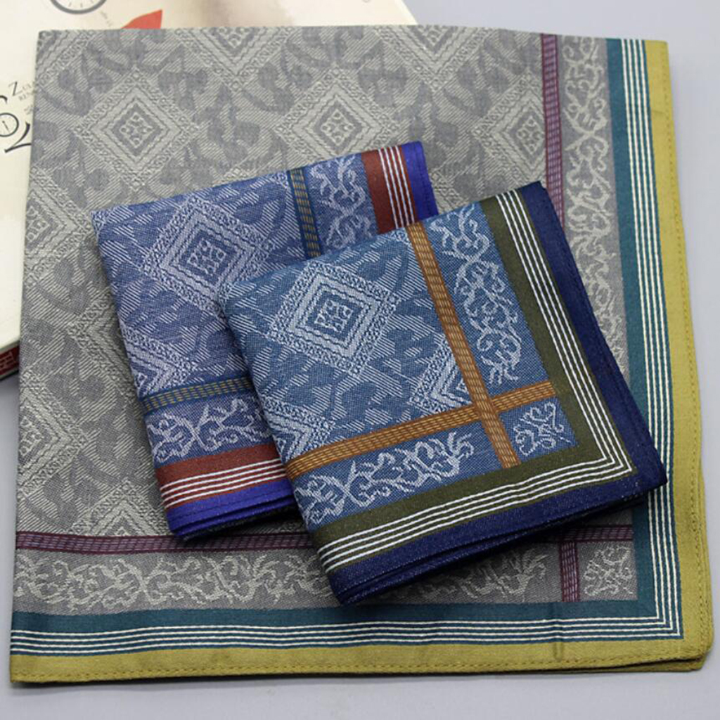 3pcs Mens Plaid Wedding Handke - Handkerchief Cotton Men บทวิจารณ์และราคา