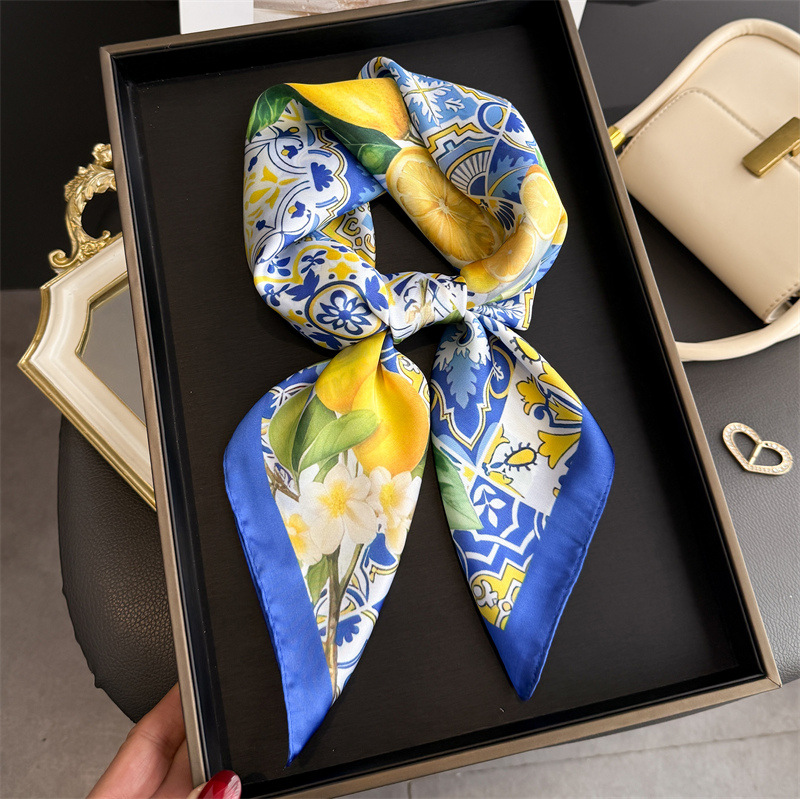 2026 New Fruit Print Silk Squa - Scarf Silk Square บทวิจารณ์และราคา
