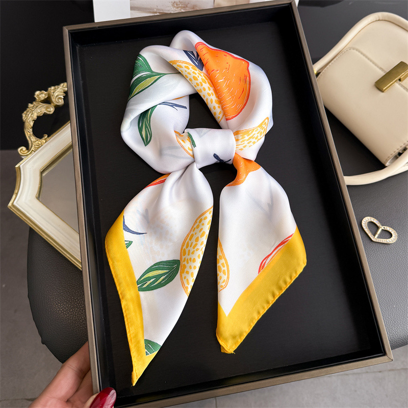 2026 New Fruit Print Silk Squa - Scarf Silk Square บทวิจารณ์และราคา