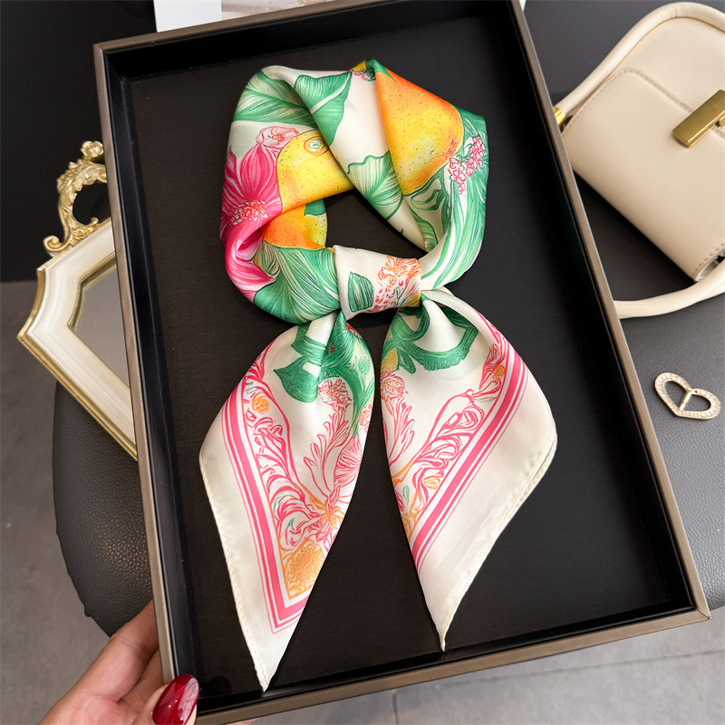 2026 New Fruit Print Silk Squa - Scarf Silk Square บทวิจารณ์และราคา