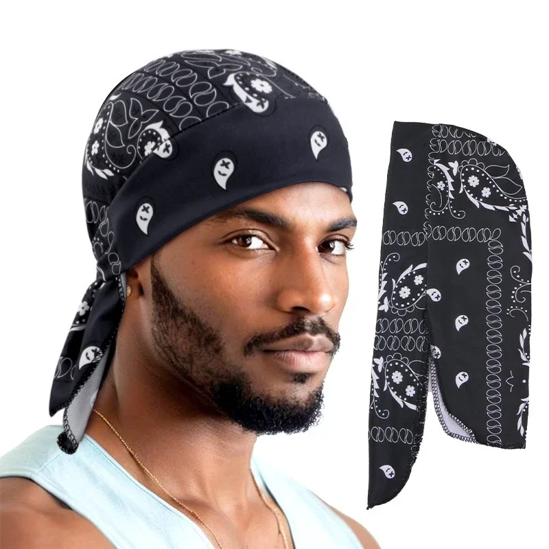 New Men Women Print Durag Du-R - Bandana Doo Rag บทวิจารณ์และราคา