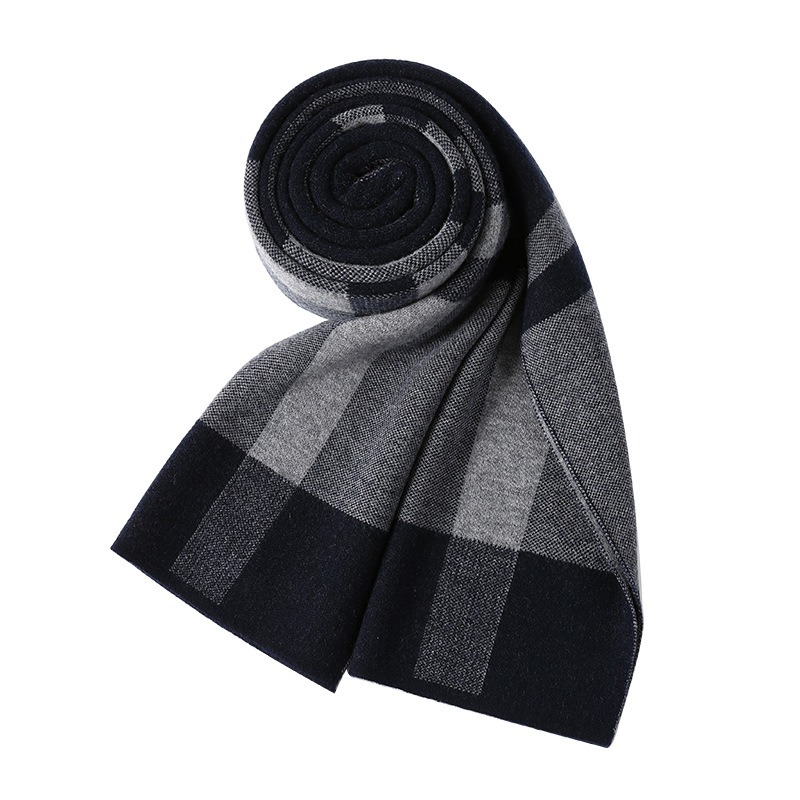 Luxury Scarf Man Winter Warm W - Muffler Men Wool บทวิจารณ์และราคา