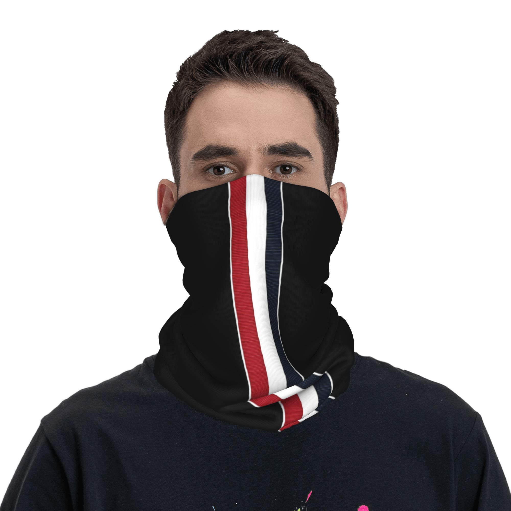 Custom French Flag Stripes Ban - Neck Warmer Tube บทวิจารณ์และราคา