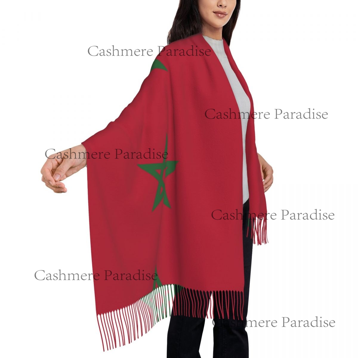 Morocco Flag Womens Warm Winte - Infinity Scarf Knit บทวิจารณ์และราคา