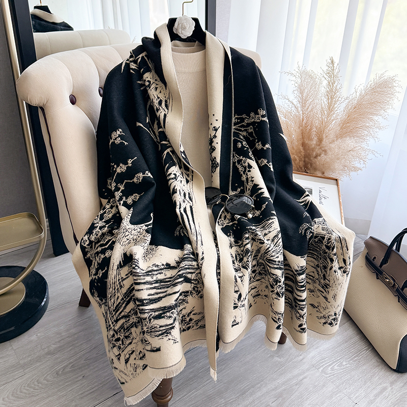 Women Winter Cashmere Scarf Wh - Woven Scarf Blanket บทวิจารณ์และราคา