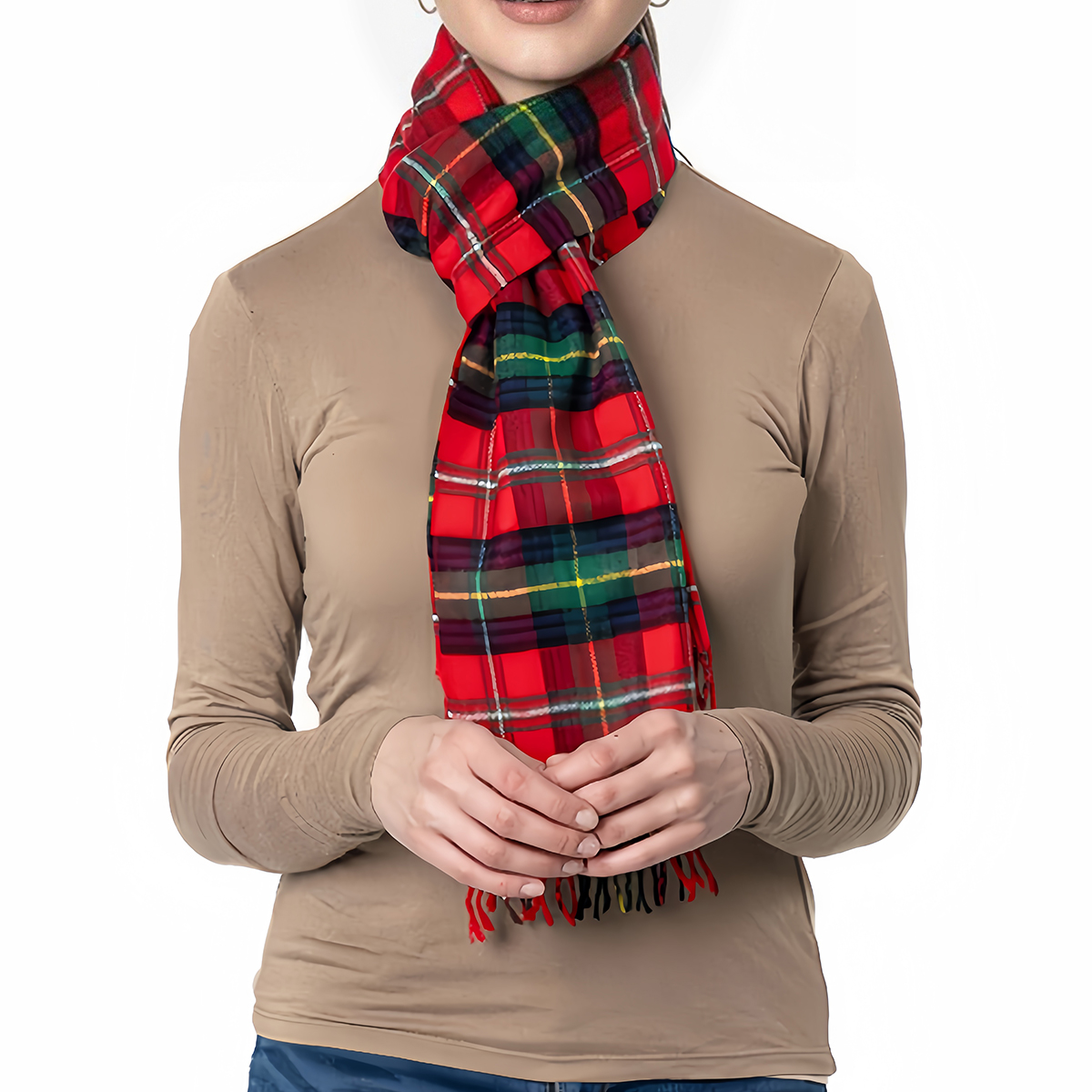 1pc classic plaid ultra soft a - Muffler Men Wool บทวิจารณ์และราคา