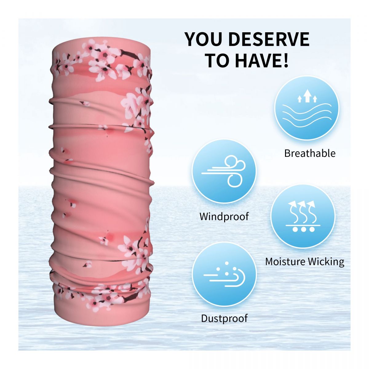 Sakura Tree Cherry Blossom Ban - Neck Warmer Tube บทวิจารณ์และราคา