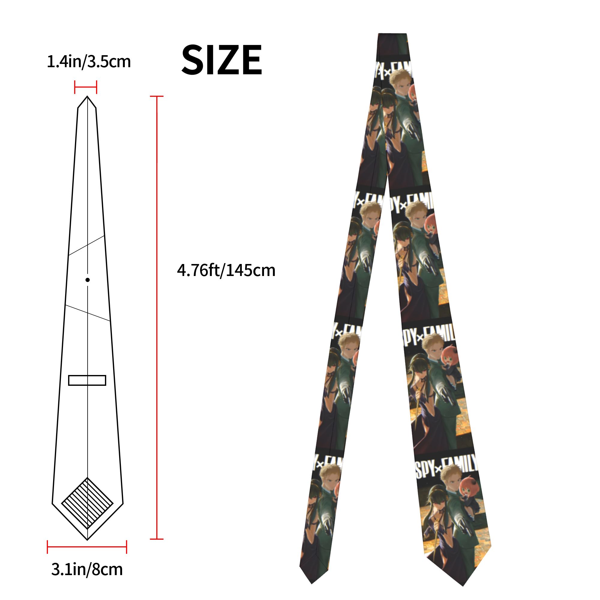 Spy X Family Necktie Unisex Sk - Skinny Tie Men บทวิจารณ์และราคา