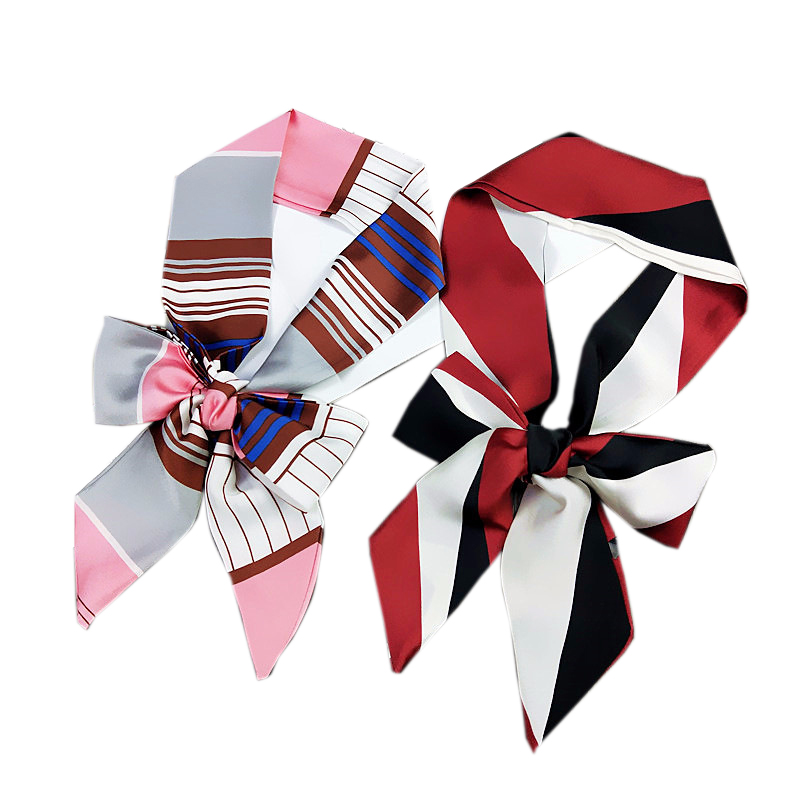 TOP Small Long Silk Neckerchie - Silk Tie Striped บทวิจารณ์และราคา