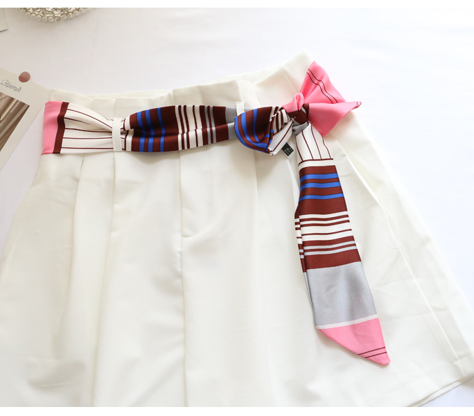 TOP Small Long Silk Neckerchie - Silk Tie Striped บทวิจารณ์และราคา