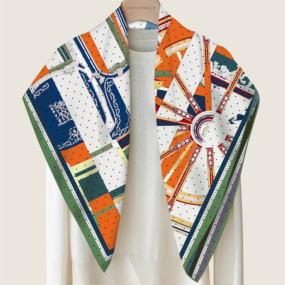 POBING Hand Rolled Twill Silk  - Scarf Silk Square บทวิจารณ์และราคา