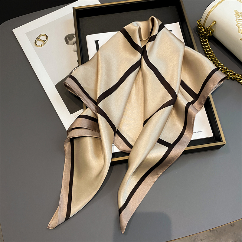 100% Real Silk Scarf New 70CM  - Scarf Silk Square บทวิจารณ์และราคา