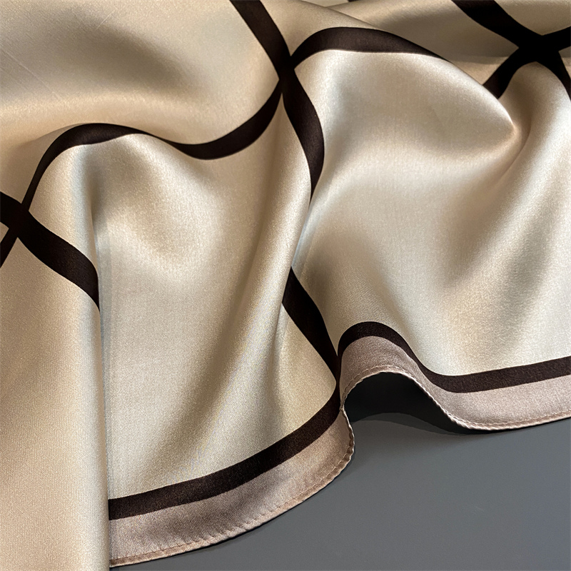 100% Real Silk Scarf New 70CM  - Scarf Silk Square บทวิจารณ์และราคา